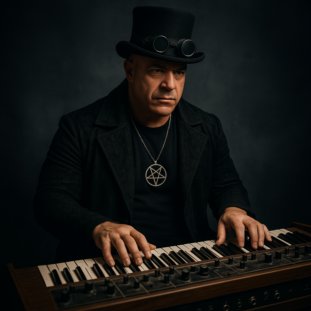 Brian at the keyboard